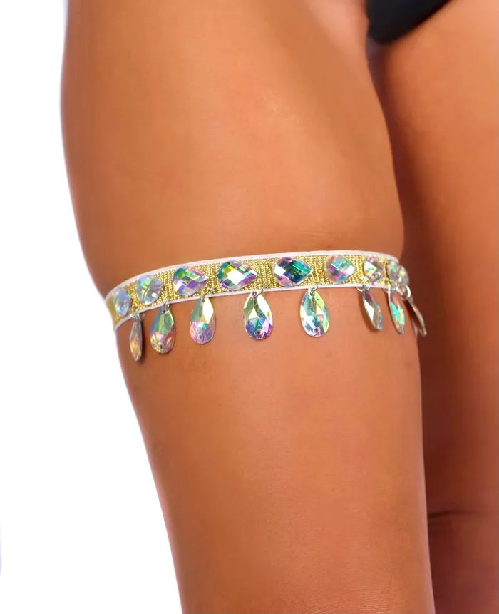 THE LUMI SHOP PreStyled Sets Gold Iridescent Gem Leg Wrap 2