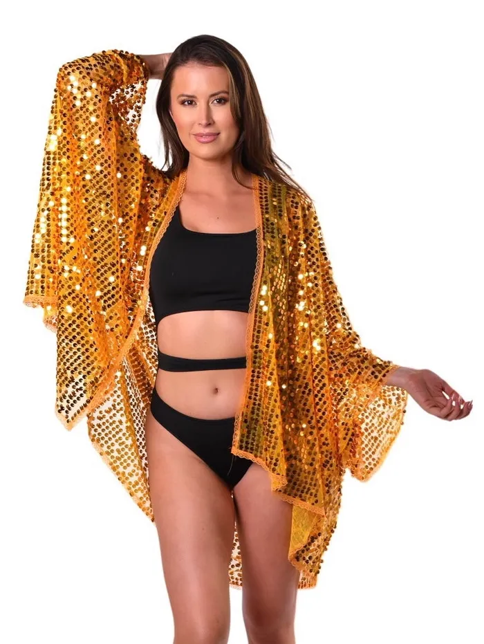 THE LUMI SHOP PreStyled Sets Sequin Kimono Amber Gold