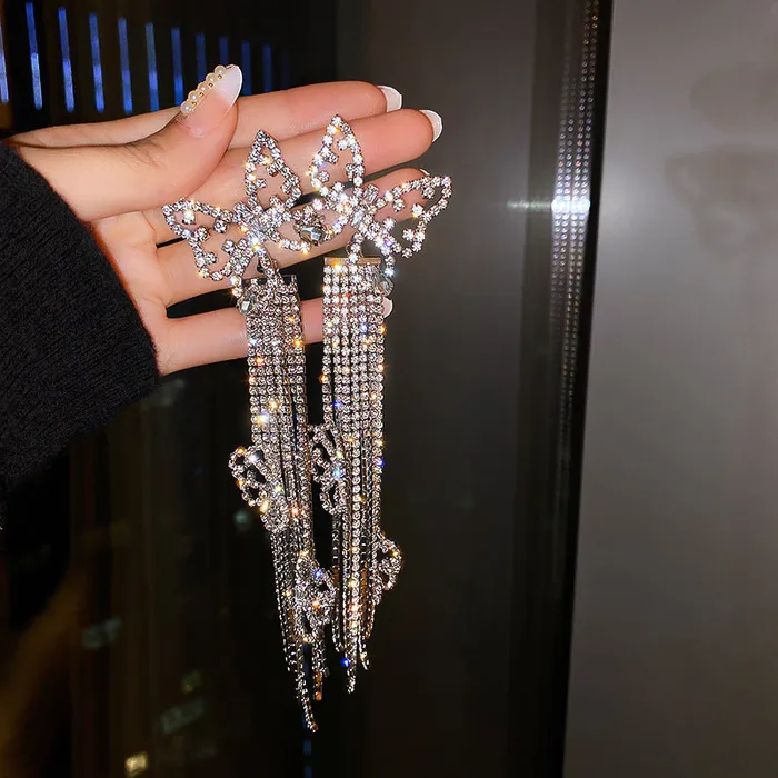 THE LUMi SHOP Rhinestone Butterfly Earrings Earrings