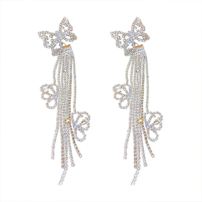 THE LUMi SHOP Rhinestone Butterfly Earrings Earrings