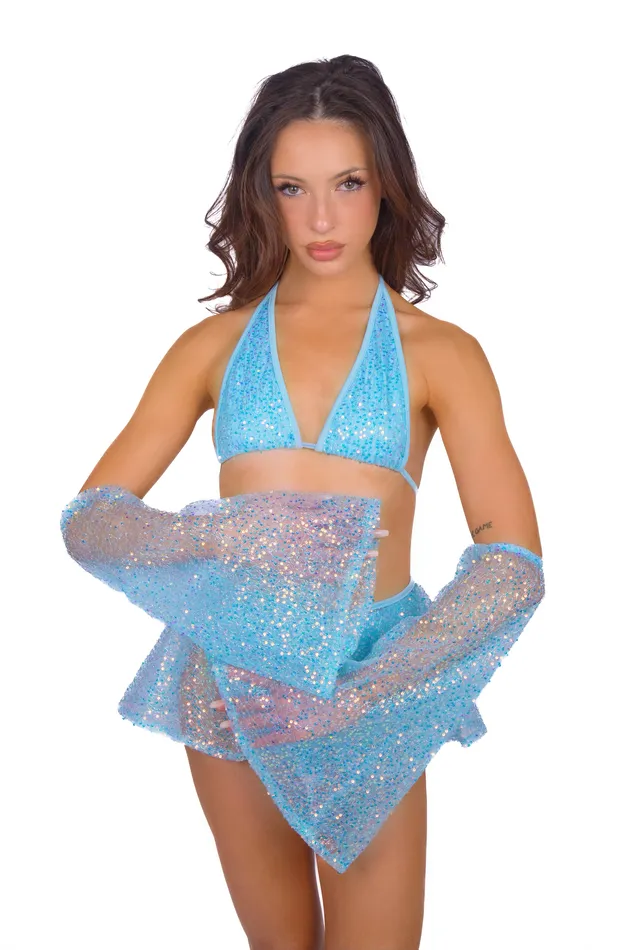 THE LUMI SHOP Rings Blue Glitter Fairy Aura Set 4 pcs