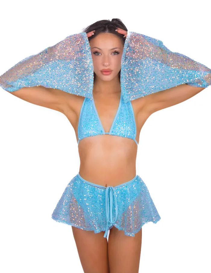 THE LUMI SHOP Rings Blue Glitter Fairy Aura Set 4 pcs