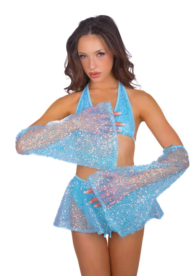 THE LUMI SHOP Rings Blue Glitter Fairy Aura Set 4 pcs