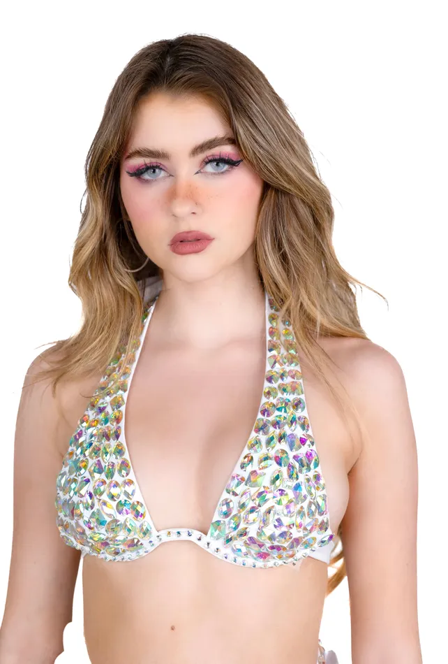 THE LUMI SHOP Rings White Glam Rhinestone Set