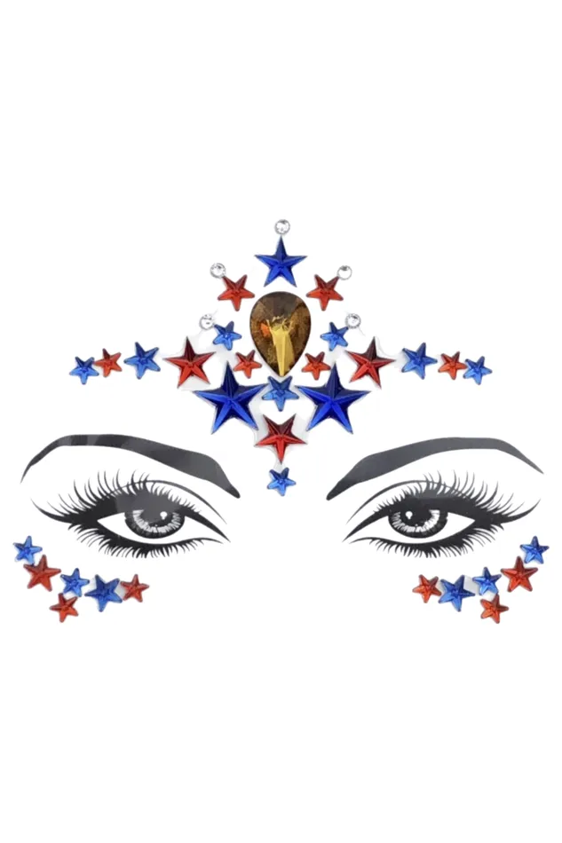 THE LUMi SHOP Wonder Woman Rhinestone Crystal Face Jewels Earrings