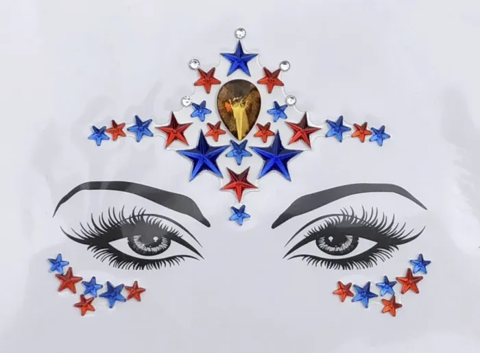THE LUMi SHOP Wonder Woman Rhinestone Crystal Face Jewels Earrings