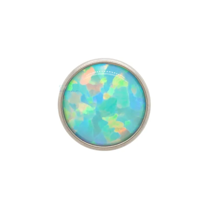 threadless 4mm BezelSet Opal Cabochon End Peoples Jewelry Earrings