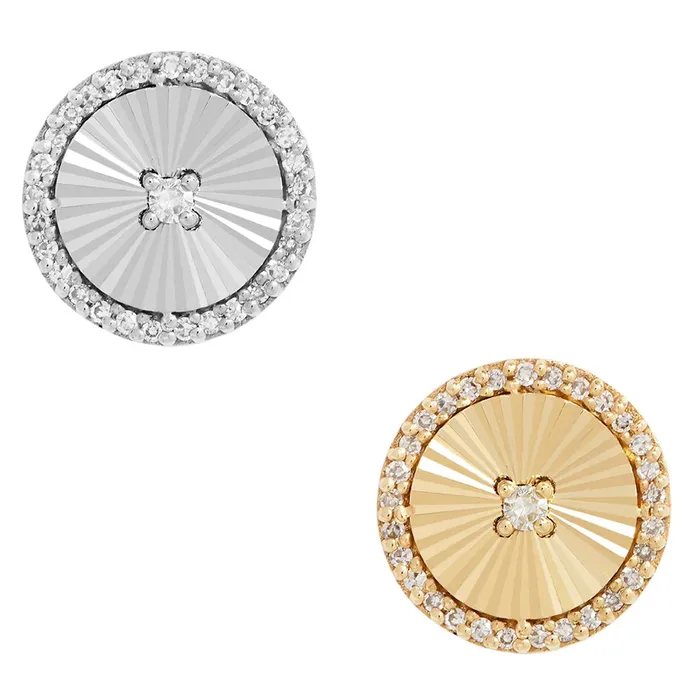 threadless Ascend End in Gold with Diamonds Buddha Jewelry Organics Earrings