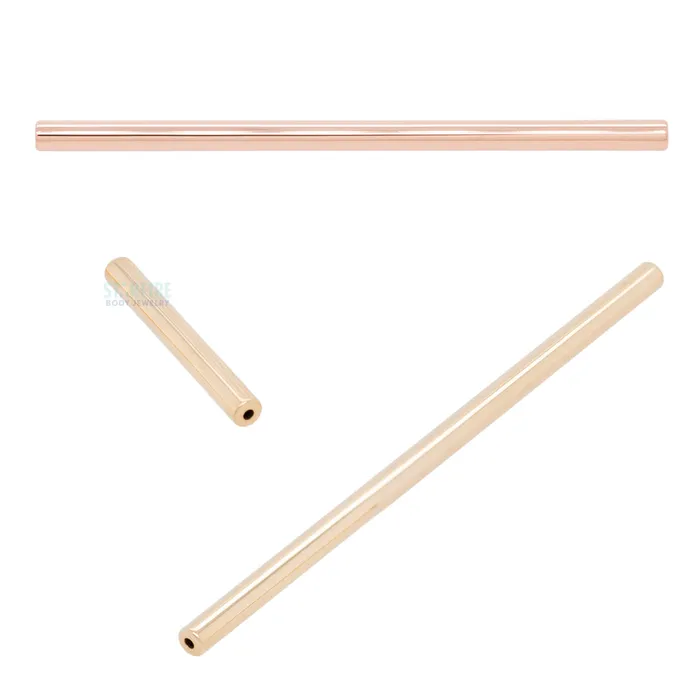 threadless Gold Straight Barbell Shaft Body Vision BVLA PreStyled Sets