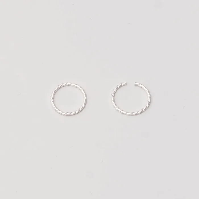tiny twisted mini hoops fejn KS Earrings