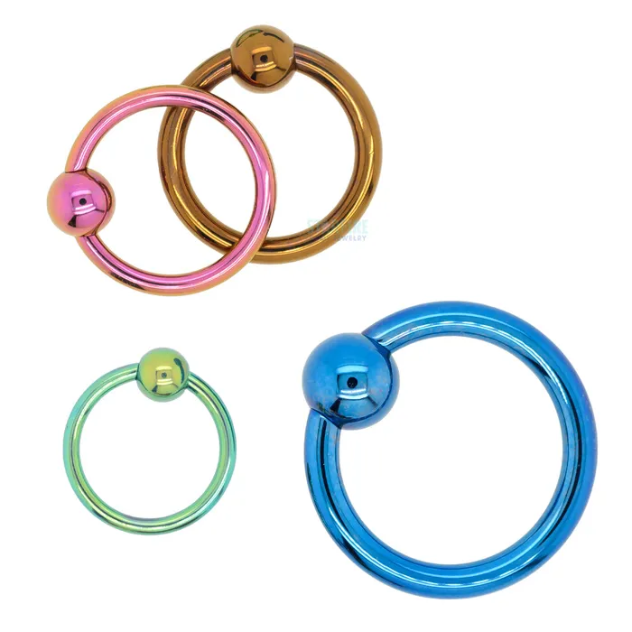 Titanium Captive Bead Ring CBR CO Copper Industrial Strength IS Rings