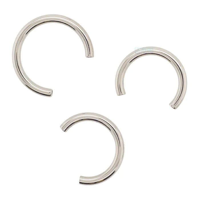 Titanium Threaded Circular Barbell Shaft 6 ga Anatometal Earrings