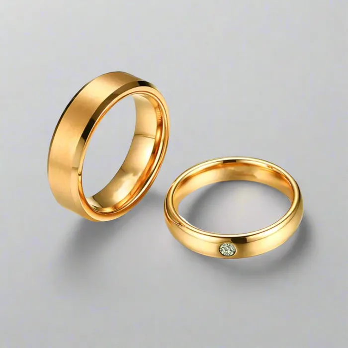 Tungsten Couple Rings Earrings Melodic