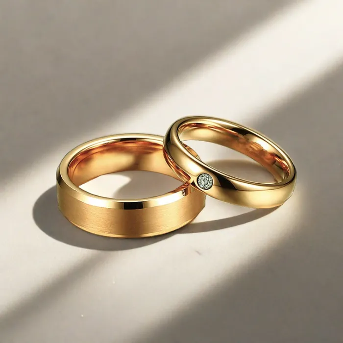 Tungsten Couple Rings Earrings Melodic