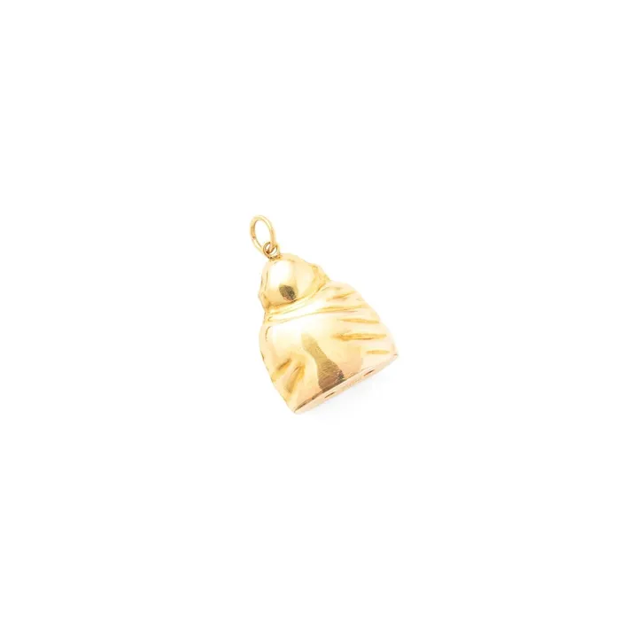 Vintage Earrings Buddha 14K Gold Charm