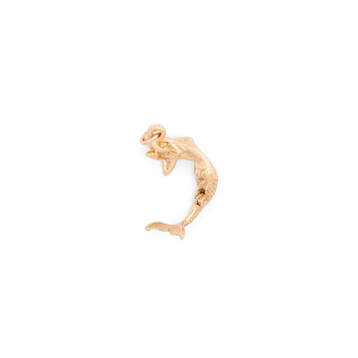Vintage Earrings Movable Mermaid 14k Gold Charm