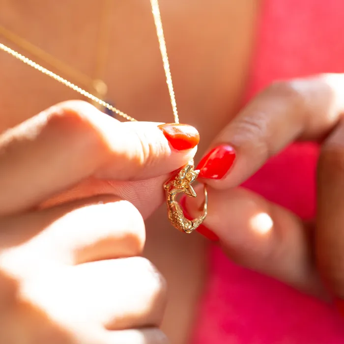 Vintage Earrings Movable Mermaid 14k Gold Charm