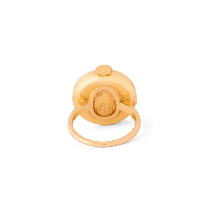 Vintage Rings MidCentury Diamond and 14K Gold Watch Ring
