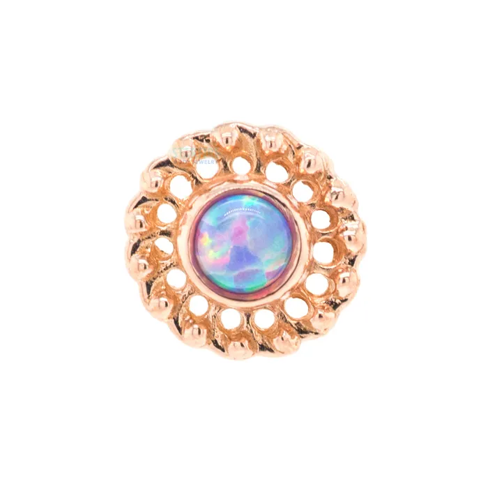 Virtue Nostril Screw in Gold with Opal Anatometal Earrings