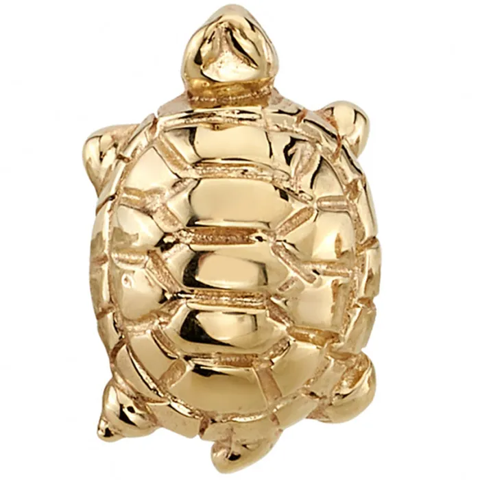 Walking Turtle Threaded End in Gold Body Vision BVLA Earrings