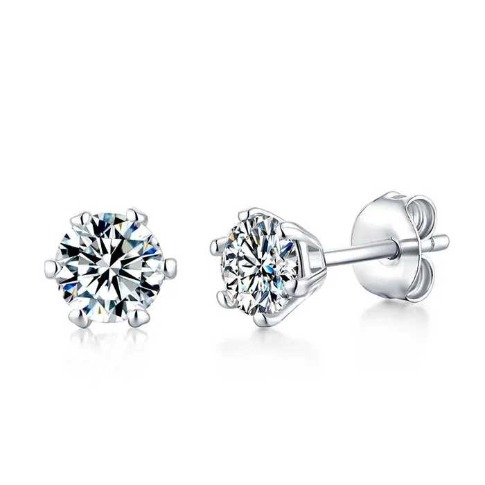 Wholesale Womens Moissanite 925 Sterling Silver Solitaire Earrings vendorunknown Earrings Wholesale Womens Moissanite 925 Sterling Silver Solitaire Earrings vendorunknown Earrings