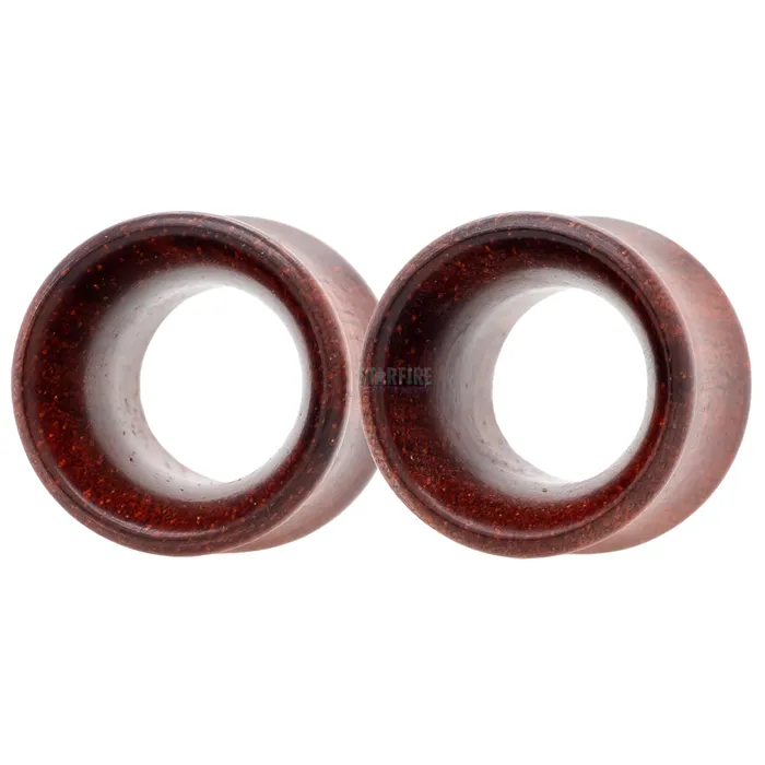 Wood Tunnels Bloodwood Omerica Organic Earrings