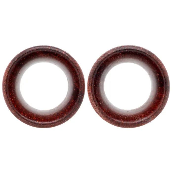 Wood Tunnels Bloodwood Omerica Organic Earrings