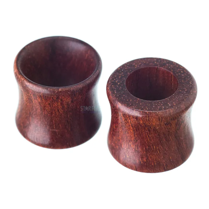 Wood Tunnels Bloodwood Omerica Organic Earrings