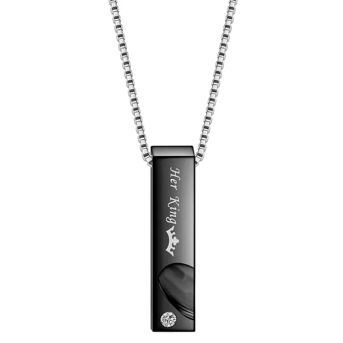 worldnetgifts His Queen Her King Couple Necklace Worldnetgifts Necklaces