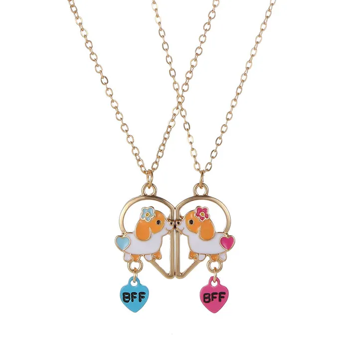 worldnetgifts Necklaces Cute Dog BFF necklace Magnetic