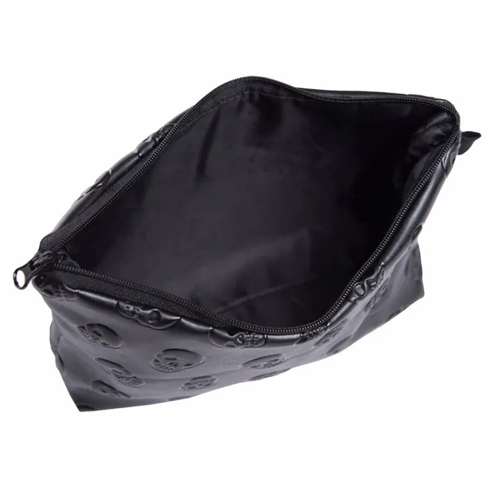 Zapps Clothing Rings Black Skulls Makeup Bag