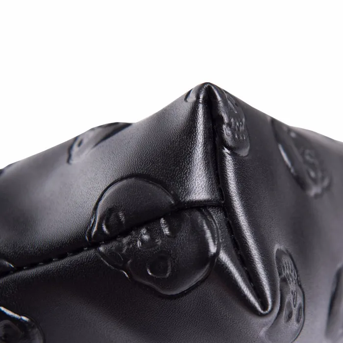 Zapps Clothing Rings Black Skulls Makeup Bag