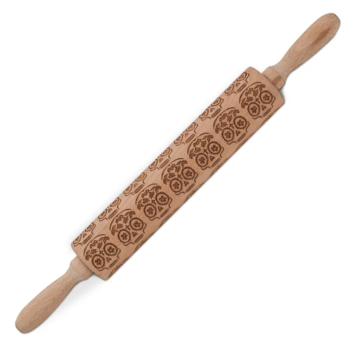 Zapps Clothing Rings Sugar Skull Embossed Pastry Rolling Pin