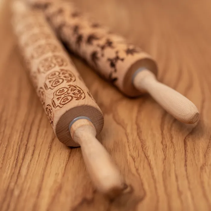 Zapps Clothing Rings Sugar Skull Embossed Pastry Rolling Pin